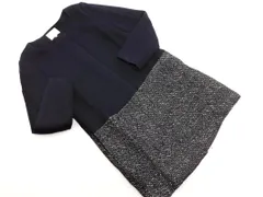 BEAUTY & YOUTH ビューティ&ユース ユナイテッドアローズ ウール混 ツイード ノーカラー コート sizeM/紺 ◇■ レディースのサムネイル