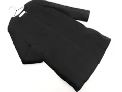 NATURAL BEAUTY BASIC ナチュラルビューティーベーシック ウール混 ノーカラー コート sizeS/黒 ◇■ レディース