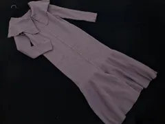 earth music&ecology アースミュージック＆エコロジー ビッグカラー リブ ニット ワンピース sizeF/ラベンダー ◇■ レディース