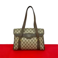 極 美品 GUCCI グッチ オールドグッチ ヴィンテージ GG ロゴ 金具 エンボス レザー ハンドバッグ ミニ トートバッグ ブラウン 88129