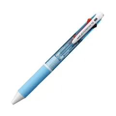 （まとめ）三菱鉛筆 ジェットストリーム4色ボールペン 0.7mm (軸色：水色) SXE450007.8 1本〔×5セット〕