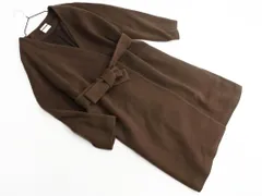 Demi-Luxe BEAMS デミルクスビームス ウール100% ノーカラー コート size36/茶 ◇■ レディース