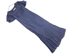 LILLIAN CARAT リリアンカラット フリルスリーブ ワンピース size1/紺 ■◆ レディース