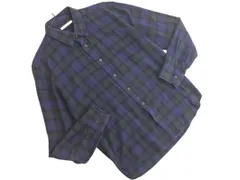 CIAOPANIC チャオパニック チェック シャツ sizeL/紺 ◇■ メンズ