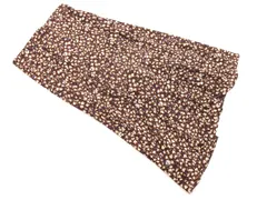 studio CLIP スタジオクリップ 総柄 ラップ風 ロング スカート sizeL/茶 ■■ レディース