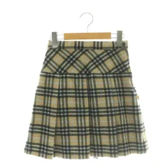 クミキョク 組曲 KUMIKYOKU プリーツスカート ミニ チェック LL ベージュ ブラック /DF ■ECB001
