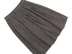 yoshie inaba ヨシエイナバ ウール混 Aライン 台形 スカート size9/こげ茶 ◇■ レディース