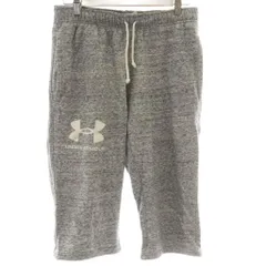 アンダーアーマー UNDER ARMOUR ハーフパンツ M グレー 七分丈 ドローストリング ロゴプリント /GG ■GY58