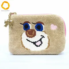 #ae ラブラリー バイ フェイラー FEILER L字 ポーチ ドアップテディ テディガール ニナ パイル地 美品 レディース [951921] k01