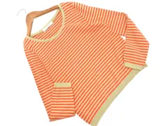 BEAUTY & YOUTH ビューティ&ユース ユナイテッドアローズ ボーダー Tシャツ ベージュｘオレンジ ◇■ レディース