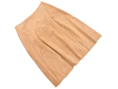 NATURAL BEAUTY BASIC ナチュラルビューティーベーシック スウェード調 フレア スカート sizeL/茶 ◇■ レディース