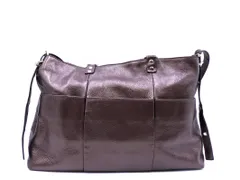 PLINIO VISONA プリニオヴィソナ レザー ショルダー バッグ 茶 ■■ レディース