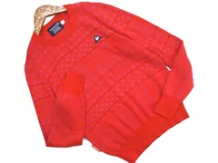 le coq sportif ルコックスポルティフ GOLF COLLECTION チェック 千鳥柄 ニット セーター sizeM/赤 ◇■ レディースのサムネイル