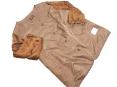 Kastane カスタネ サテン 切替 ノーカラー ジャケット sizeF/茶 ◇■ レディース