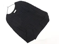 NATURAL BEAUTY BASIC ナチュラルビューティーベーシック ケーブル編み ニット セーター sizeM/紺 ◇■ レディース