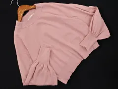 mysty woman ミスティウーマン ボリュームスリーブ ニット セーター sizeF/ピンク ◇■ レディース