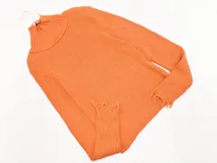 INGNI イング ダメージ加工 リブ ハイネック ニット セーター sizeM/オレンジ ◇■ レディース