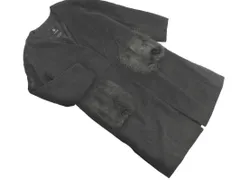 w closet ダブルクローゼット フェイクファー ポケット ノーカラー コート sizeF/チャコール ◇■ レディースのサムネイル