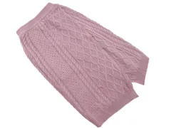 新品 KBF ケービーエフ アーバンリサーチ ウール混 ケーブル編み ラップ風 ロング スカート sizeONE/紫 ◇■ レディース