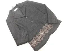 L'EST ROSE レストローズ ウール混 刺繍 テーラード ジャケット sizeM/黒 ◇■ レディース