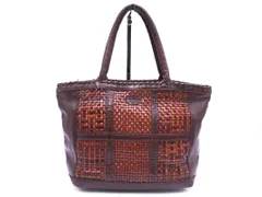IBIZA イビザ 本革 レザー メッシュ トート バッグ 茶 ■■ レディース