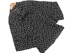 ZARA ザラ ドット ボウタイ ブラウス シャツ sizeM/黒 ◇■ レディース