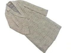 N. エヌ ナチュラルビューティーベーシック ウール混 グレンチェック チェスター コート sizeM/白ｘ黒 ◇■ レディース
