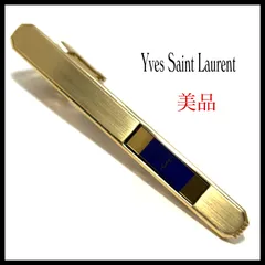 イヴサンローラン  ネクタイピン  タイピン  ブランド  ラピスラズリ  ゴールド×ブルー   金 青  タイバー  タイクリップ  ビジネス  結婚式  美品  YVES SAINT LAURENT