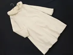 earth music&ecology アースミュージック＆エコロジー フード 付 ノーカラー コート sizeM/オフホワイト ◇■ レディース