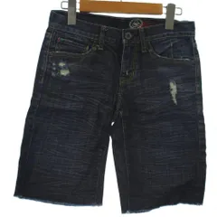 ギャップ GAP デニム ジーンズ 0 インディゴブルー ハーフ丈 ダメージ加工 切りっぱなし裾 /GG ■GY60