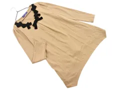 M S GRACY エムズグレイシー ウール100% ベロアリボン チュニック ワンピース size38/モカ ◇■ レディースのサムネイル