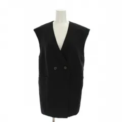 センスオブプレイス バイ アーバンリサーチ Sense of Place by Urban Research ベスト F 黒 ブラック ダブルブレスト ノースリーブ Vネック /GP ■GY58