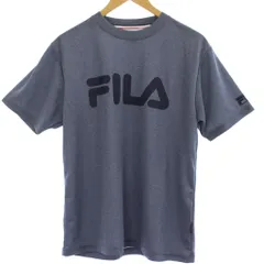 フィラ FILA Tシャツ スポーツウェア L グレー ロゴプリント クルーネック 半袖 /GG ■GY58