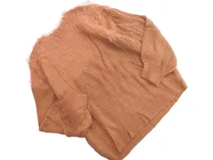 新品 Petite Fleur プティットフルール シャギー 切替 ニット セーター sizeF/オレンジ ◇■ レディース