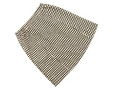 snidel スナイデル ウール混 ギンガムチェック Aライン 台形 スカート sizeF/黒ｘベージュ ◇■ レディース