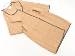 Ungrid アングリッド ウール混 パイピング ノーカラー コート sizeF/茶 ◇■ レディース