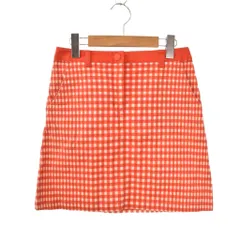 23区 オンワード樫山 SPORT 台形スカート ミニ ギンガムチェック 61 赤 レッド ■GY58