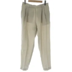 グリーンレーベルリラクシング ユナイテッドアローズ green label relaxing  スラックス パンツ 38 ベージュ プリーツ 薄手 クロップド丈 /GG ■GY60