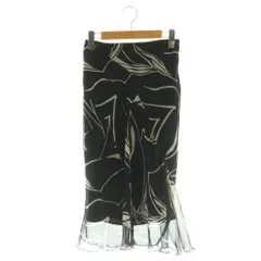 エヴー ET VOUS シフォンスカート マーメイド 総柄 ロング 32 ブラック /MY ■OS ■ECB001