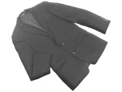 COMME CA MEN コムサメン ストライプ テーラード ジャケット size46/黒 ■■ メンズ