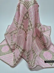【新品】YVES SAINT LAURENT レディースハンカチ大判サイズ ミニスカーフ おひざ掛け