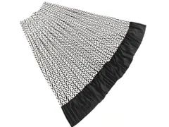 GRL グレイル 総柄 フェイクレイヤード ニット ロング スカート sizeM/白ｘ黒 ◇■ レディース