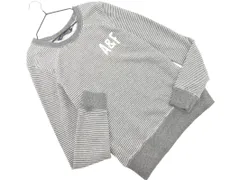 Abercrombie & Fitch アバクロンビー＆フィッチ ボーダー ロゴ入り カットソー sizeXS/グレー ◇■ レディース