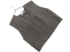 ZARA ザラ Vネック ニット ベスト sizeS/グレー ◇■ レディース