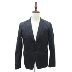 タケオキクチ TAKEO KIKUCHI テーラードジャケット 上着 ミドル丈 4 XL 紺 ネイビー シングルボタン 無地 /SY63 ■ECD001