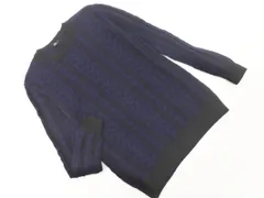 23区 HOMME オム 総柄 クルーネック ニット セーター size46/紺 ◇■ メンズのサムネイル
