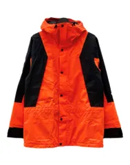 シュプリーム SUPREME × THE NORTH FACE ザ ノース フェイス Mountain Light Jacket Power Orange マウンテン ライト ジャケット ダブルジップ 黒 ロゴ オレンジ Sサイズ 104MT-2749