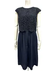 【未使用】【新古品】UNTITLED　アンタイトル　ワンピース　レディース　ネイビー　２サイズ　半袖ワンピース　153-58606＿S10＿セルモアから出品＿s-0189-r10