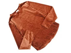 a.v.v アーヴェヴェ ベロア カットソー sizeM/茶 ◇■ レディース