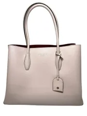 『美品』Kate Spade（ケイト スペード）エヴァ ミディアム サッチェル ピンクベージュ レザー トートバッグ 肩掛けバッグ H8-2-42